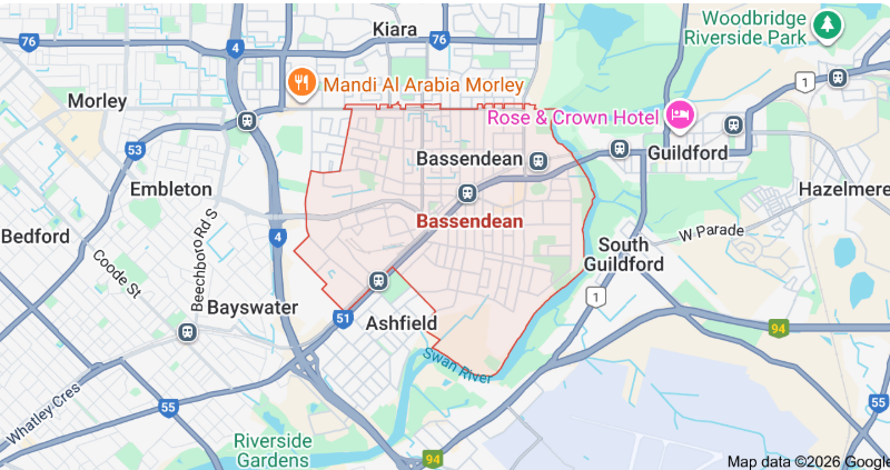 Bassendean map