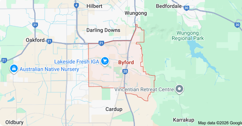 Byford Australia map