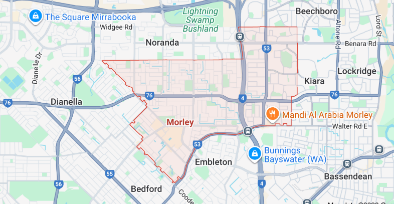 morley australia map